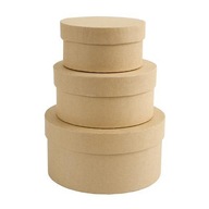 Kartondobozok- Kerek 3db-os dekoráció