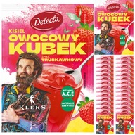 DELECTA KLEKS Kisiel o smaku truskawkowym - Owocowy Kubek - 30g x 30 szt