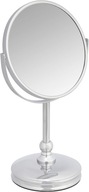 Zrkadlo STOJACE Obojstranné pre starostlivosť o make-up 17cm AMAZON STRIEBORNÁ