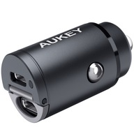 Szybka ładowarka do auta Aukey 2x USB-C 30W QC, PD, do gniazda zapalniczki