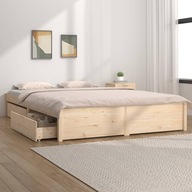 Rama łóżka z szufladami, 135x190 cm, podwójna Lumarko!