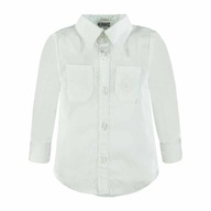 Chlapčenská košeľa s dlhým rukávom, biela, Kanz, veľ. 56