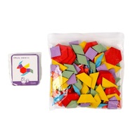 PUZZLE MONTESSORI LOGICKÁ STAVEBNICA DREVENÉ GEOMETRICKÉ