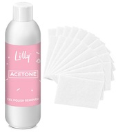 LILLY KOZMETICKÝ ACETÓN VOŇAVÝ 500 ML + VATOVÉ TAMPÓNY