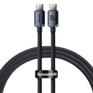 BASEUS KABEL DO ŁADOWAREK USB-C DO USB-C BASEUS CRYSTAL SHINE, 100W, 1.2M (