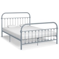 Rám postele sivý kovový 160x200 cm