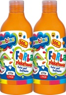 Farba plakatowa pomarańczowa Bambino w butelce 500ml szkolna x 2 sztuki