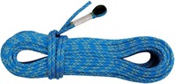 Polostatické lano BOA BLUE 10m modré + karabíny/k Antikorózne