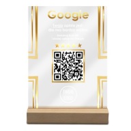 Akril tábla QR-KÓD GOOGLE VÉLEMÉNYEK + LOGÓ + MEGJELENÉS TESTRESZABÁSA