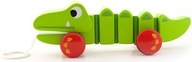 Drevená hračka krokodíl Emilek ORIGINÁLNA pre deti šnúrka