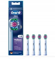 4 x BRAUN ORAL B PRO 3D WHITE KOŃCÓWKI DO SZCZOTECZEK BRAUN ORAL B