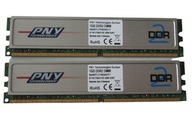 Pamięć DDR2 PC2 2GB 800MHz PC6400 PNY Silver 2x 1GB Gwarancja