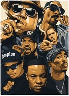 Legendy Rapu Hip Hop Hudobný plagát Eminem 90x60
