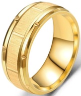 Złoty Pierścień Sygnet Szczotkowany Pierścionek