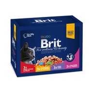 BRIT PREMIUM CAT Family Plate Box w sosie 12x 100g