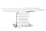 Rozkladací stôl LEONARDO biely lak 140(180)x90cm