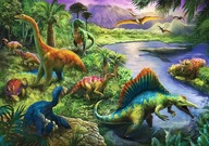 Puzzle 200 Układanka DINOZAURY Zwierzęta Dżungla Las Obraz 7+ Trefl