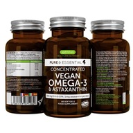 Vegánske kyseliny OMEGA 3 EPA DHA s mikroriasami plus ASTAXANTIN 60 kapsúl