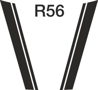 Matrica csíkok a Mini Cooper R56 motorháztetejére, méretpontos.