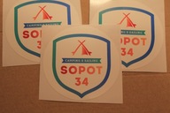 NAKLEJKA - SOPOT -CAMPING 34 - PAMIĄTKA