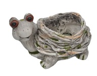 FIGURKA deko ceramiczna żółw z doniczką