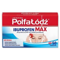 Laboratoria PolfaŁódź Ibuprofen Max 400 mg, 50 tabletek, lek przeciwbólowy