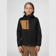 Bunda Softshell 4F 4FJSS23TSOFM041 20S - ČIERNA, 140 CM