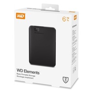 Přenosný disk WD Elements 6TB, WDBHJS0060BBK-WESN