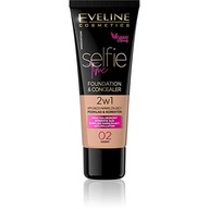 EVELINE SELFIE TIME PODKŁAD 2W1 KRYJĄCO-NAWILŻAJĄCY NR 02 IVORY 30 ML