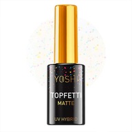 YOSHI Top Do Paznokci Topfetti Top Z Drobinkami Matte 10ml Matowy