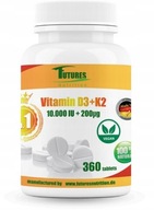 Vitamín D3 10000IU Vit K2-MK7 200mcg 360t ZA ROK