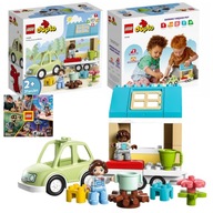 LEGO Duplo Samochód + Domek na kółkach Figurki Dom 10986 Autko Duże klocki