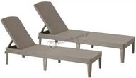 2x Leżak ogrodowy regulowany Jaipur Sun Lounger