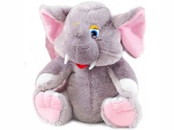 SLON ŠEDÝ MODRÝ RŮŽOVÝ PLYŠOVÁ HRAČKA 31 CM PLYŠÁK