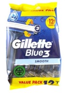 GILLETTE BLUE 3 SMOOTH MASZYNKI 12 SZT