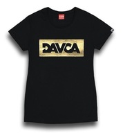 DAVCA Dámske tričko black gold logo