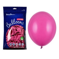 Balony na Urodziny Roczek ciemny różowy pastelowe strong 30cm 50 sztuk