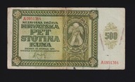 BANKOVKA CHORVÁTSKO – 500 kuna – 1941 rok