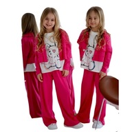 Ružový komplet sako + nohavice kuloty Qba Kids 164