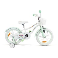Detský bicykel SIrox Rainbow White Mint koleso 16 " biely