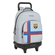 Školská taška s kolieskami F.C. Barcelona šedá (33 x