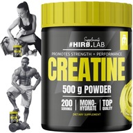 KREATYNA CREATINE MONOHYDRAT 500g POWDER KREATYNA SIŁA 500 g JABŁKO HIRO