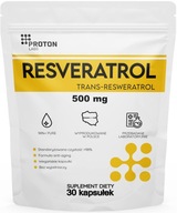 PROTON Resveratrol 99% 500mg naturalny ekstrakt DER 100:1 PRZEBADANY 30kaps