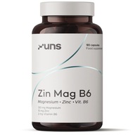 UNS Zin Mag 6 90cap MAGNEZ B6 CYNK ZMA TESTOSTERON SIŁA I WYTRZYMAŁOŚĆ