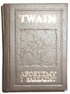 AFORYZMY I SARKAZMY Mark Twain miniaturka skóra