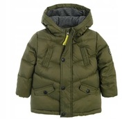 COOL CLUB chlapčenská zimná prešívaná páperová bunda s kapucňou khaki 80