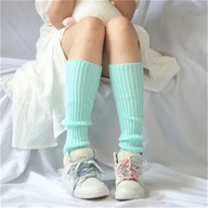 NOWE koreańskie cukierkowe kolory słodka dziewczęca ocieplacze na nogi dzianinowe nakładki na stopy damskie