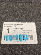 mats boot TOYOTA YARIS IV 20- 64771K0020