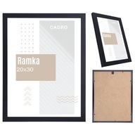 Ramka na zdjęcia 20x30 ramki na zdjęcia 30x20 cm czarna foto rama MDF CADRO