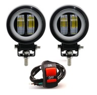 SVETLOMET HALOGEN LED LAMPA CREE RING MOTOCYKEL x2